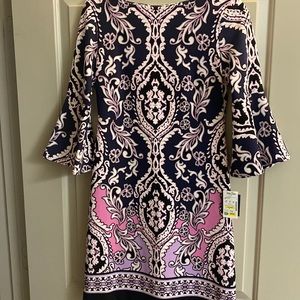 NWT navy pink dress